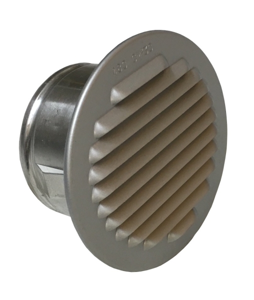 Lüftungsgitter Aluminium eloxiert mit Stutzen DN 75-80 mm